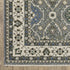 5' X 8' Blue And Gray Oriental Area Rug With Fringe